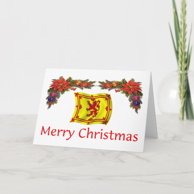Schottland-Weihnachten Feiertagskarte (Vorderseite)