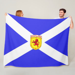 Schottland, zügelloser Löwe, alte Flagge von Fleecedecke