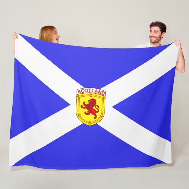 Schottland, zügelloser Löwe, alte Flagge von Fleecedecke (Beispiel)