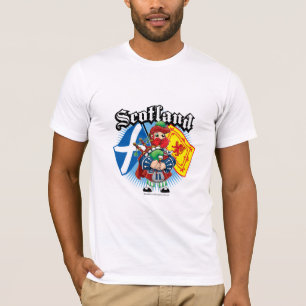 Schottlandflaggen und -pfeifer T-Shirt
