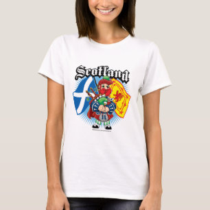 Schottlandflaggen und -pfeifer T-Shirt