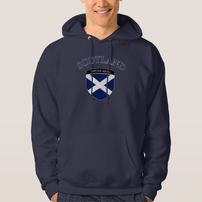 Schottlandhoodie-Fußballentwurf Hoodie (Vorderseite)