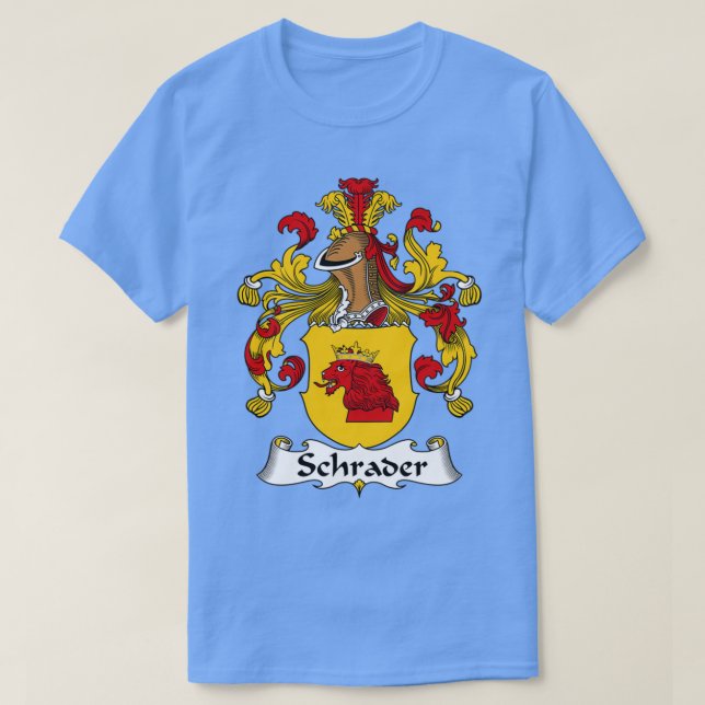 Schrader Coat of Arms Familienwappen T-Shirt (Design vorne)