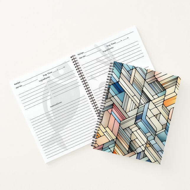 Schrafftheft, Spiralblock oder Spiralheft Notizbuch (Innenseite)