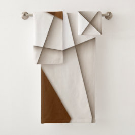 Schrägdreieck mit Schatten, moderner klassischer S Badhandtuch Set