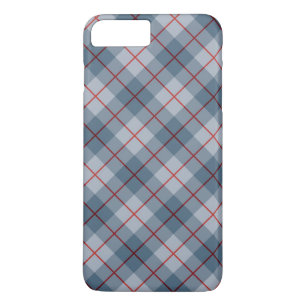 Schräger karierter Blau-Roter Streifen Case-Mate iPhone Hülle
