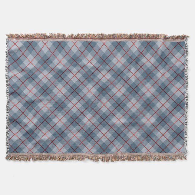 Schräger karierter Blau-Roter Streifen Decke (Vorderseite)
