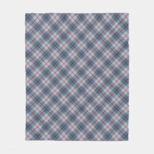 Schräger karierter Blau-Roter Streifen Fleecedecke