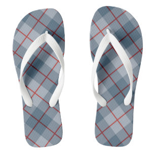 Schräger karierter Blau-Roter Streifen Flip Flops