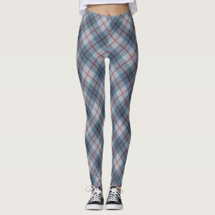Schräger karierter Blau-Roter Streifen Leggings
