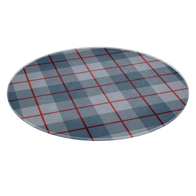 Schräger karierter Blau-Roter Streifen Schneidebrett (Ecke)