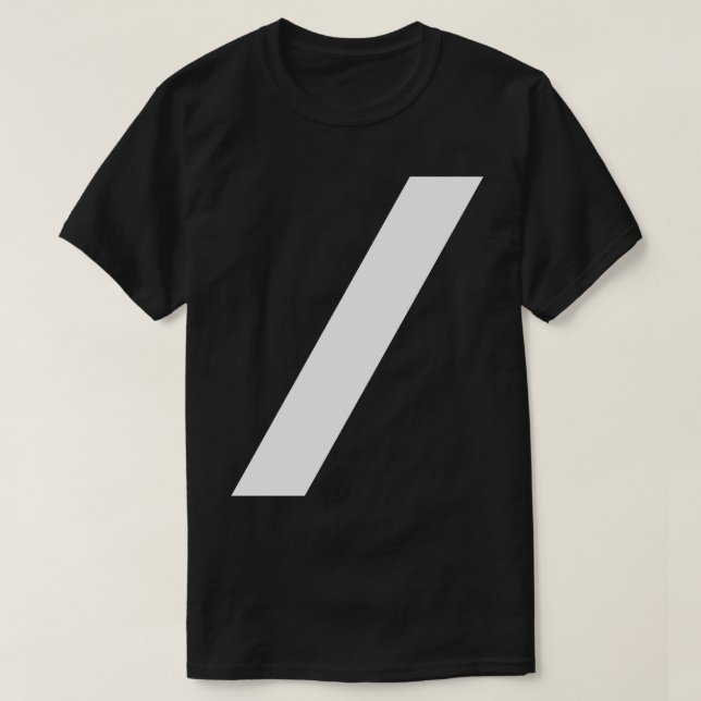 Schrägstrich T-Shirt (Design vorne)