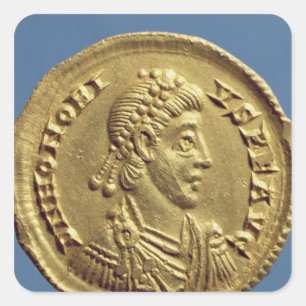 Schrägstrich von Honorius drapiert, cuirassed Quadratischer Aufkleber