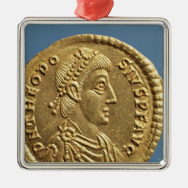 Schrägstrich von Theodosius I das große drapiert Ornament Aus Metall (Vorne)