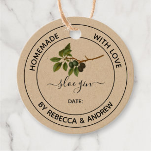 Schrägverstärkerfarbe mit Vintager Abbildung C Geschenkanhänger