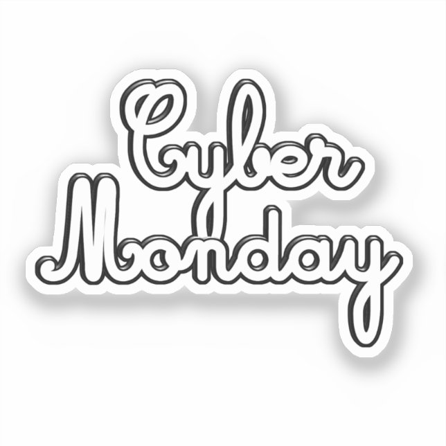 Schrappbuch CYBER MONDAY Aufkleber (Vorderseite)