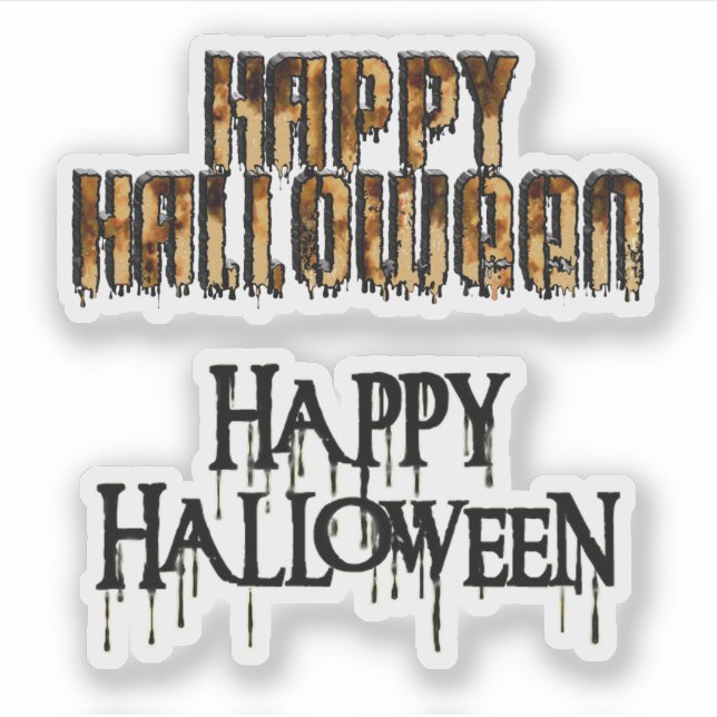 Schrappbuch Frohes Halloween Aufkleber (Vorderseite)