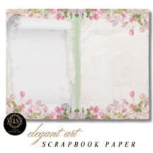 Schrappbuchpapier – Vintage Florale Ephemera 2