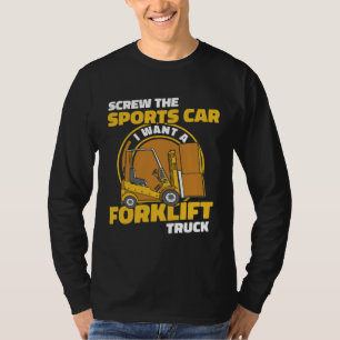 Schraube den Sportwagen-Lagermeister Pro-Gabelstap T-Shirt