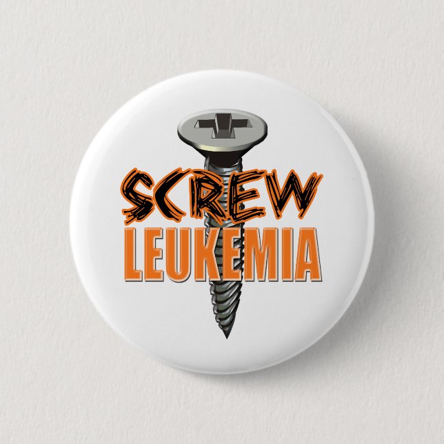 Schrauben-Leukämie Button (Vorderseite)
