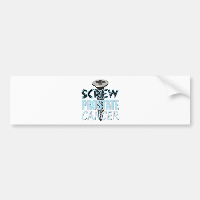 Schrauben-Prostatakrebs Autoaufkleber (Vorne)