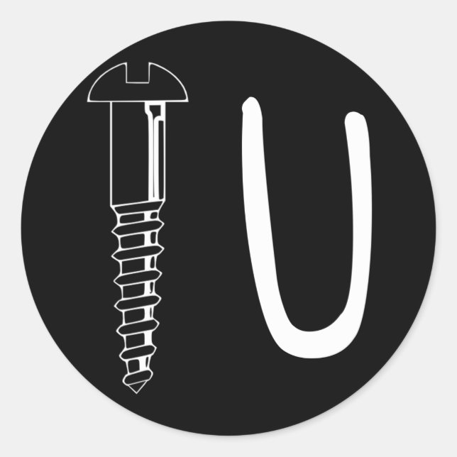 Schrauben Runder Aufkleber (Vorderseite)