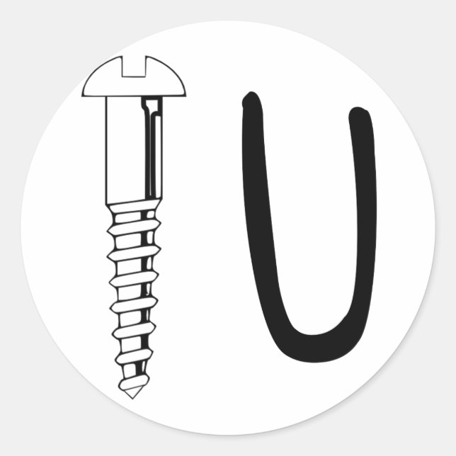Schrauben Runder Aufkleber (Vorderseite)