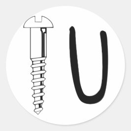 Schrauben Runder Aufkleber