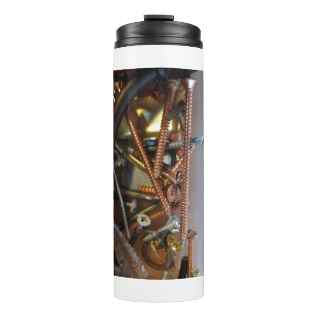 Schrauben und Kupfer Thermosbecher (Vorderseite)