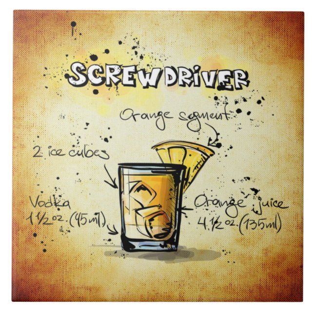 Schraubendreher Cocktail Rezept Gold Bar Fliese (Vorderseite)