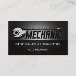 Schraubenschlüssel für Mechaniker Autoreparatur Visitenkarte