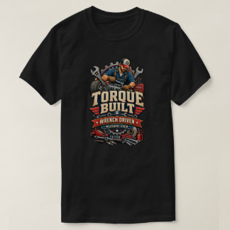 Schraubenschlüssel-getriebener Vintage-Automechani T-Shirt