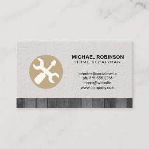 Schraubenzieher   Texturholzschneide Visitenkarte