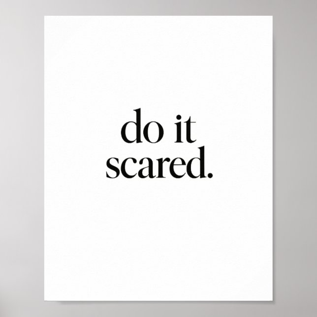 Schrecken - Minimalistisches Motivierend Poster (Vorne)