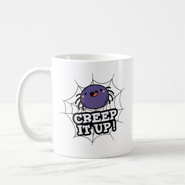 Schrecken Sie es auf die lustige Spinnenpuppe Kaffeetasse (Links)