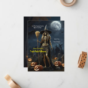 'Schreckensnacht' Halloween  Mitteilungskarte