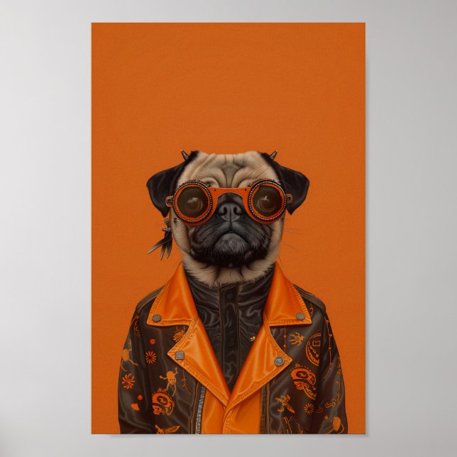 Schrecklich modischer Mops Poster (Vorne)