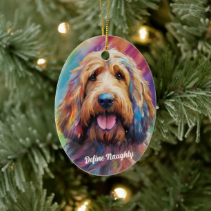 Schrecklich oder nett! Funny Definieren naughty Pe Keramik Ornament