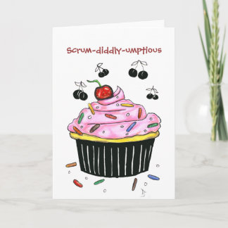 Schrecklich umstrittene Cupcake-Grußkarte Karte