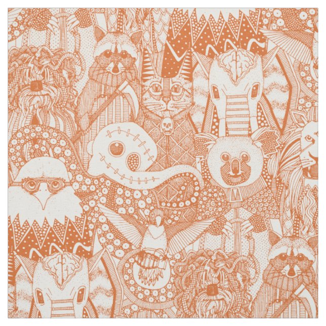 schreckliche Freunde orange Stoff (Muster)