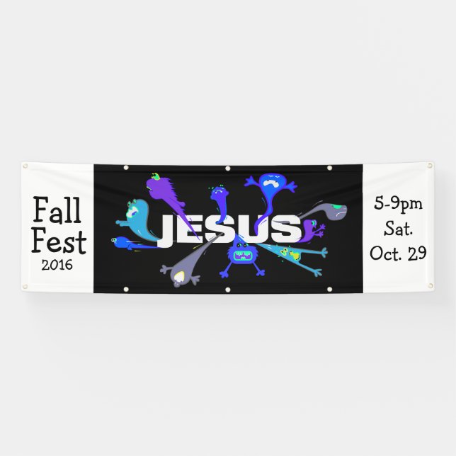 Schreckliche Jesus-Nächte Banner (Horizontal)