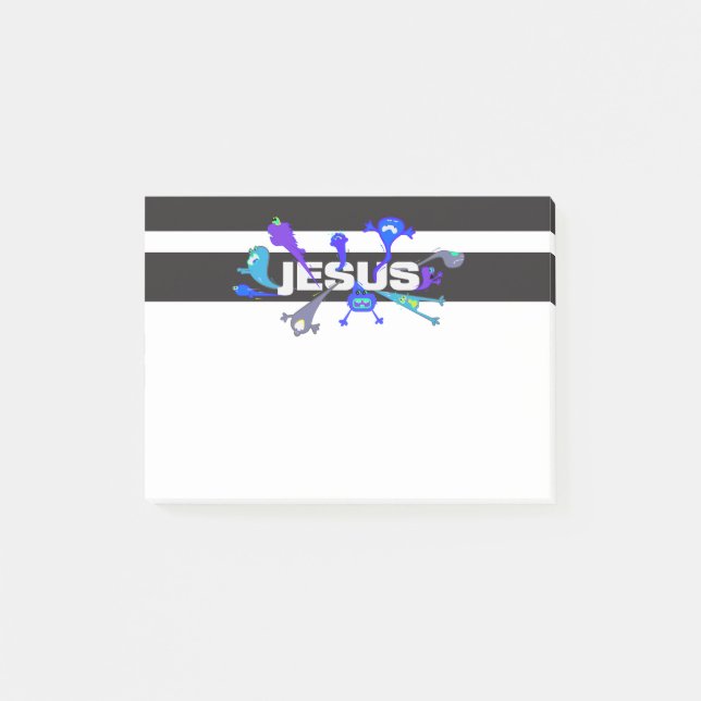 Schreckliche Jesus-Nächte Post-it Klebezettel (Vorderseite)