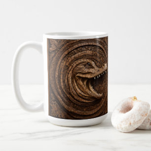 Schreckliche Kiefer: Australischer Krokodil-Holz D Kaffeetasse