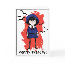 Schreckliche lustige Grußkarte Halloween-Pennys