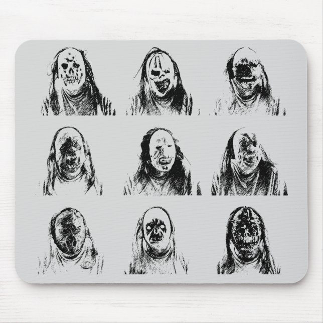 Schreckliche Masken Mousepad (Vorne)
