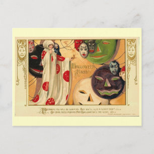 Schreckliche Masken Postkarte