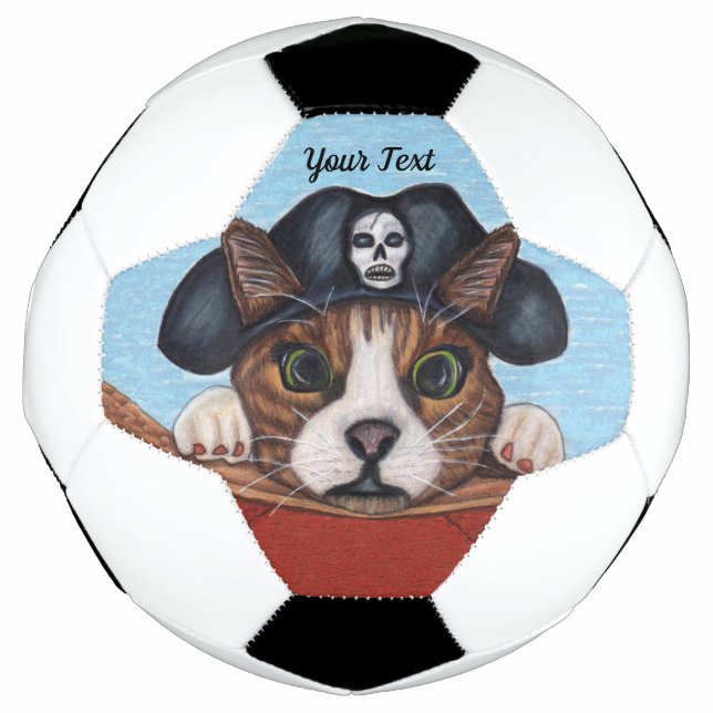 Schreckliche Suche in Piratenhut auf dem Boot Fußball (Vorderseite)