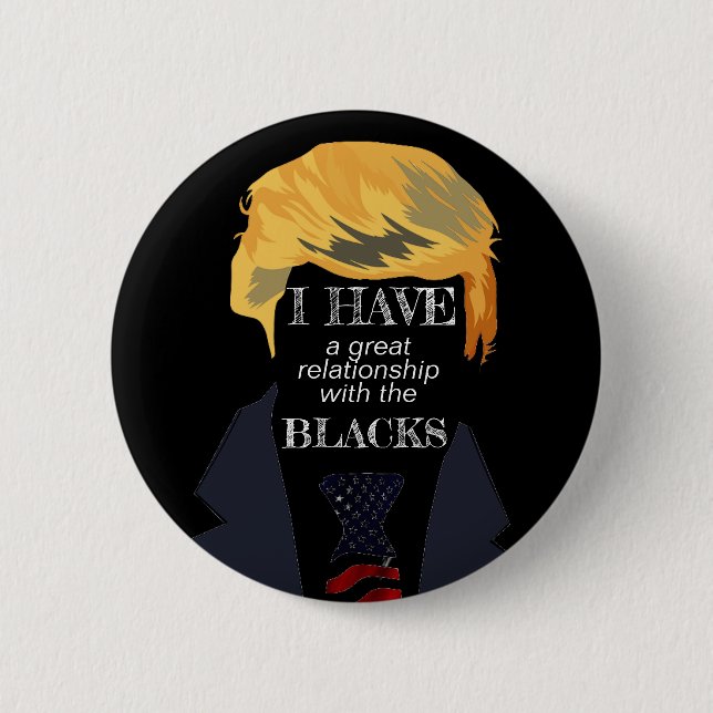 Schreckliche Trumpf-Zitate - die Schwarzen Button (Vorderseite)