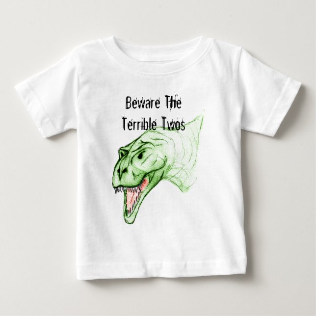 Schreckliche Twos Grumposaurus Baby T-shirt (Vorderseite)