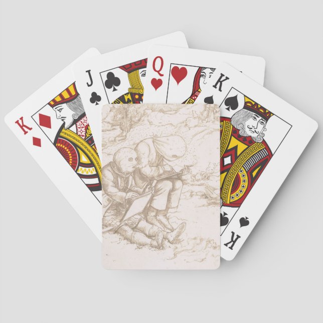 Schrecklicher Schutz gegen Zuckmücken, 1853 (Stift Spielkarten (Rückseite)